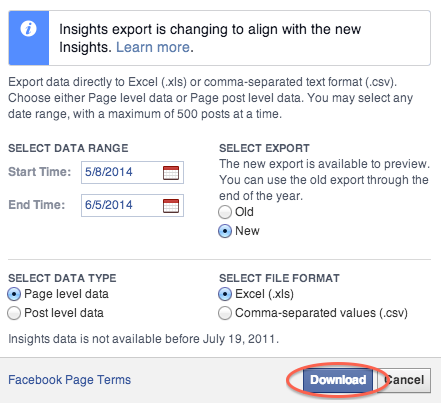 Download data spreadsheet