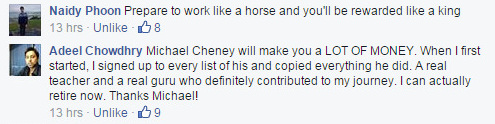 Testimonial for Michael Cheney from Adeel
